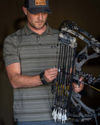 KUIU Performance Polo Stripe | Ash Stripe