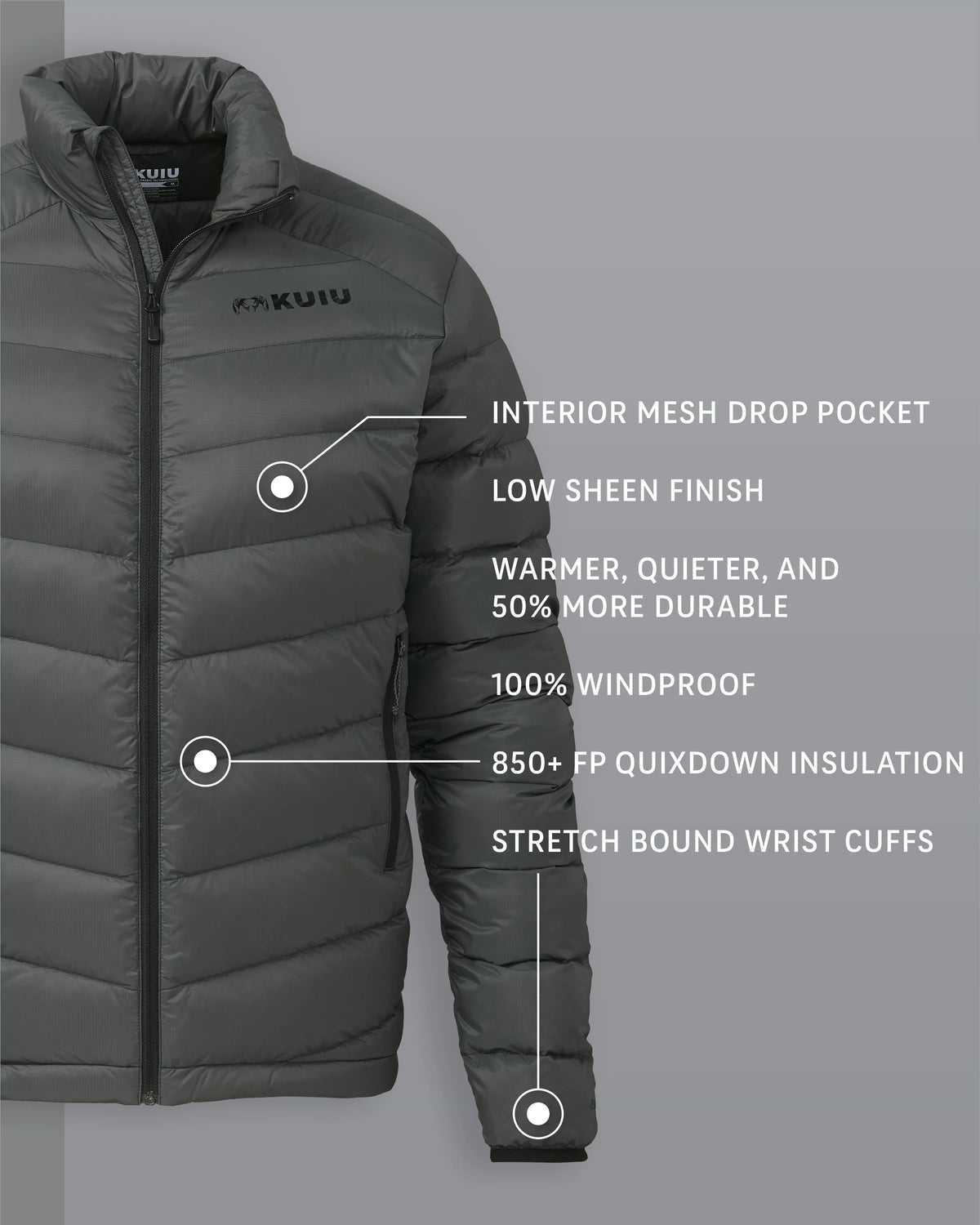 Super Down LT Jacket | Gunmetal