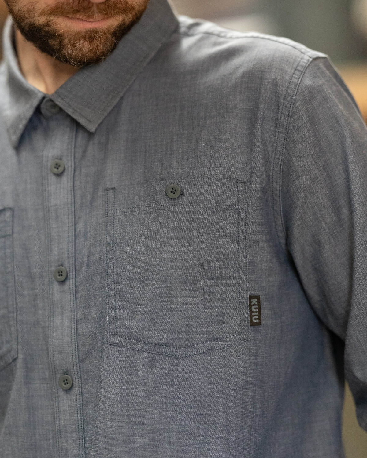 Outlet Terrace LS Shirt | Storm Chambray