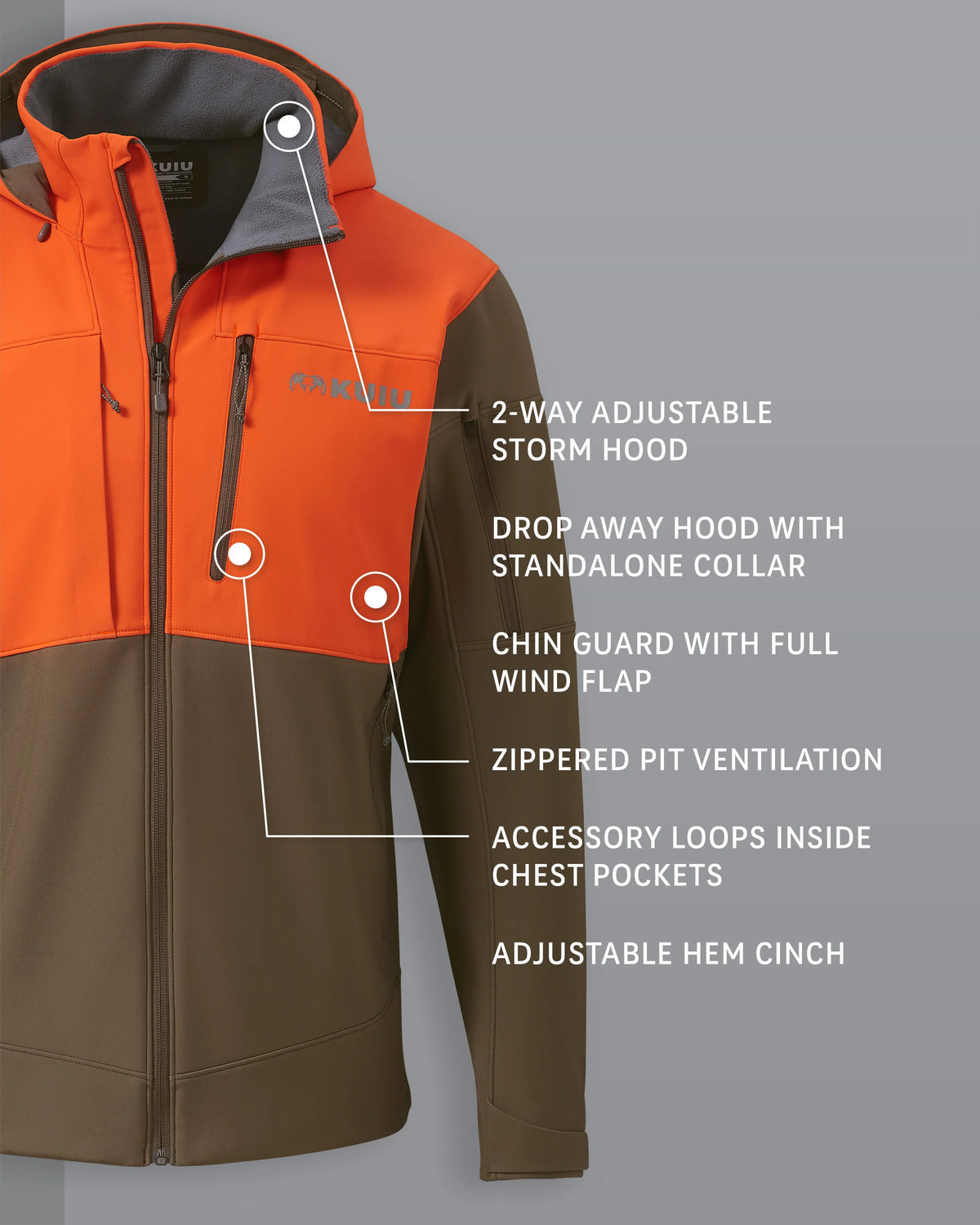 Guide PRO Hooded Jacket | Blaze/Major Brown