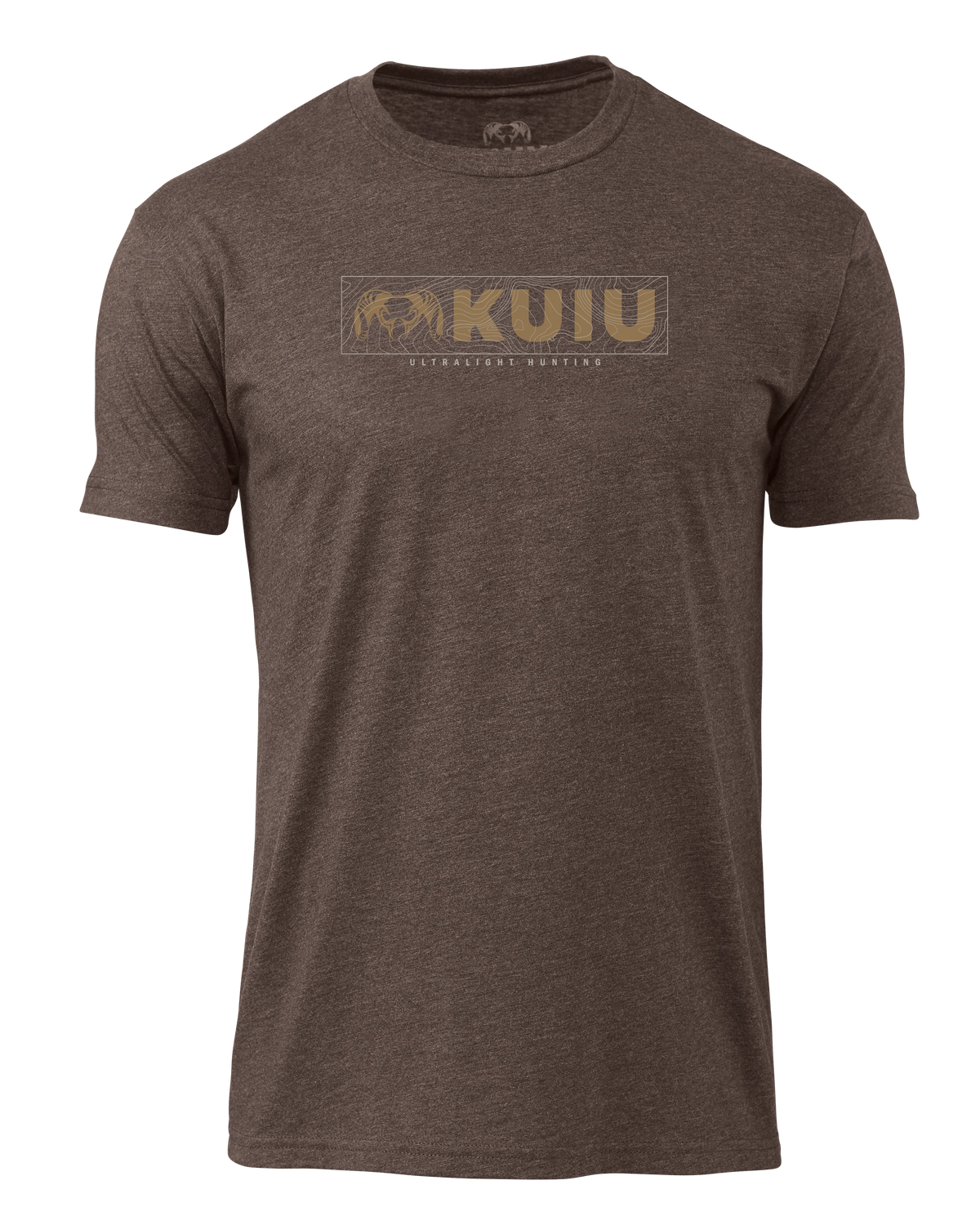 KUIU Topo Block Logo T-Shirt | Espresso