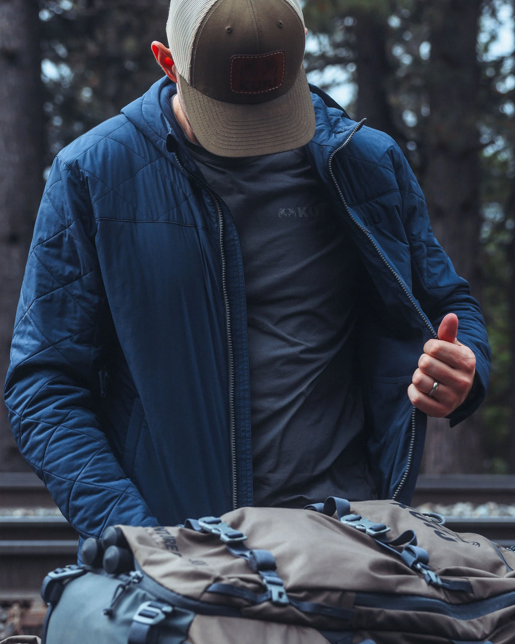Granby Hooded Jacket | Steel Blue