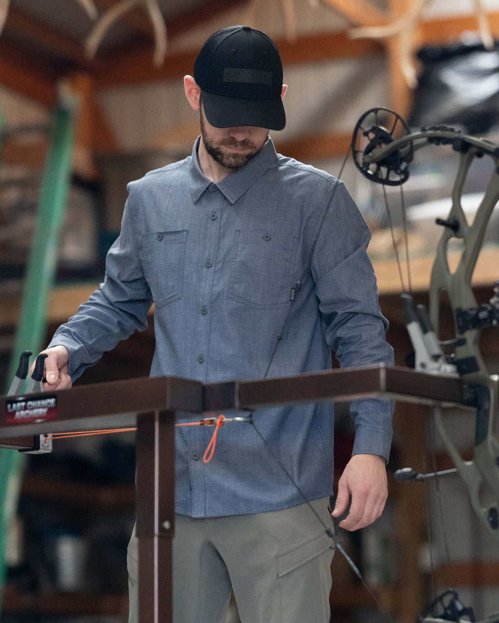 Outlet Terrace LS Shirt | Storm Chambray