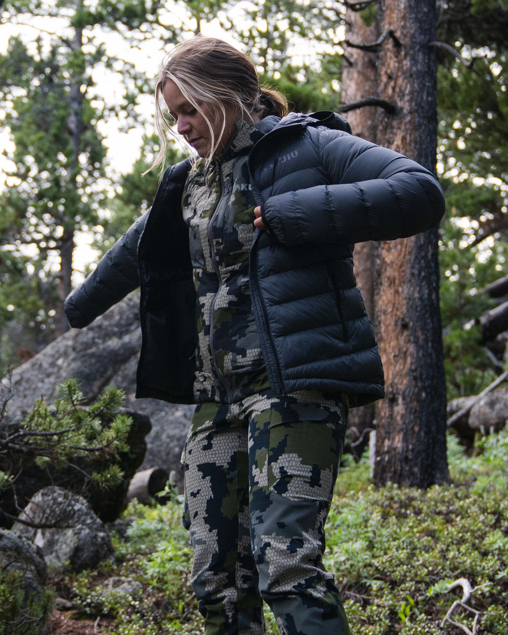 Women's Super Down LT Hooded Jacket | Gunmetal