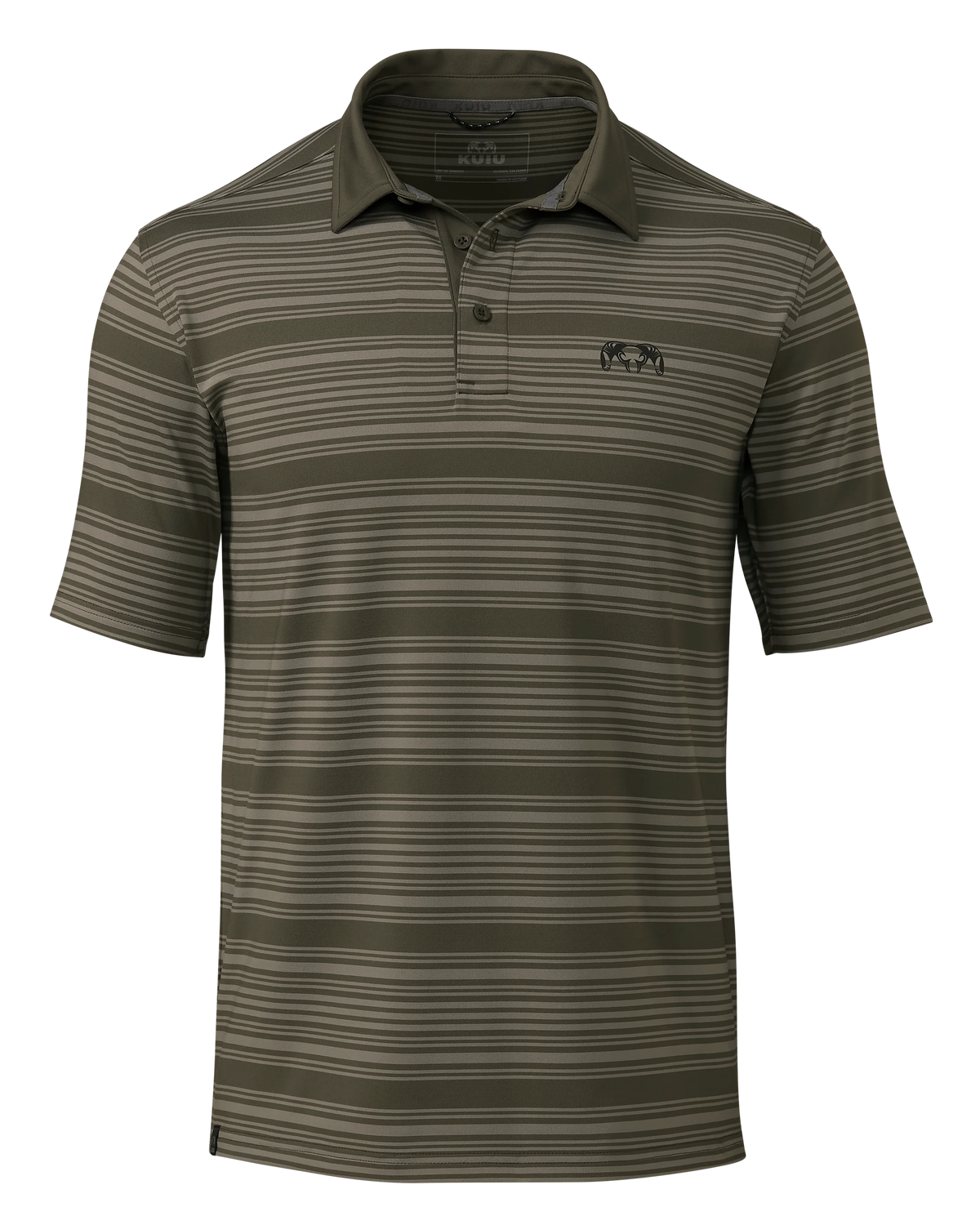 KUIU Performance Polo Stripe | Ash Stripe