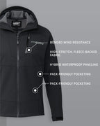 Axis Hybrid Hooded Jacket | Carbon